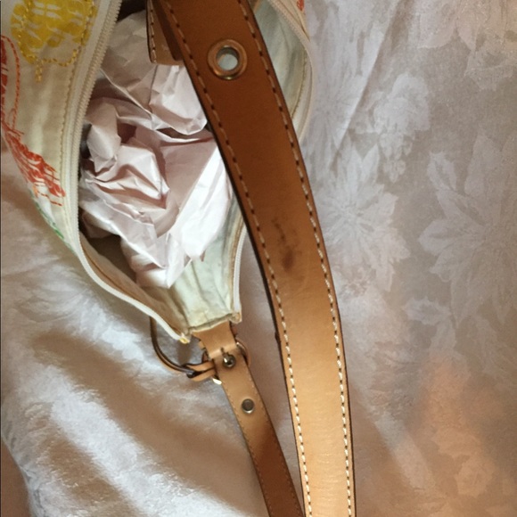 Fossil Canvas Hobo with Colorful Butterflies - Picture 8 of 8